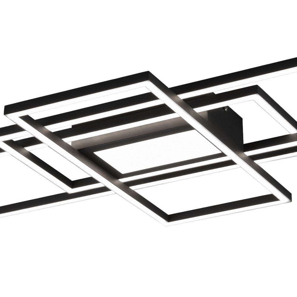 Moderne Plafonnière Irvine zwart Trio 4017807449495