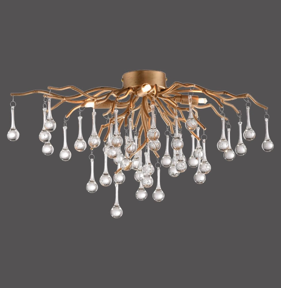 Kroonluchter Icicle messing 60cm Paul Neuhaus 4012248352069