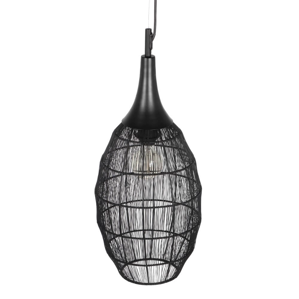 Ovale hanglamp Soraya Ø 26cm - zwart Trio 4017807617436