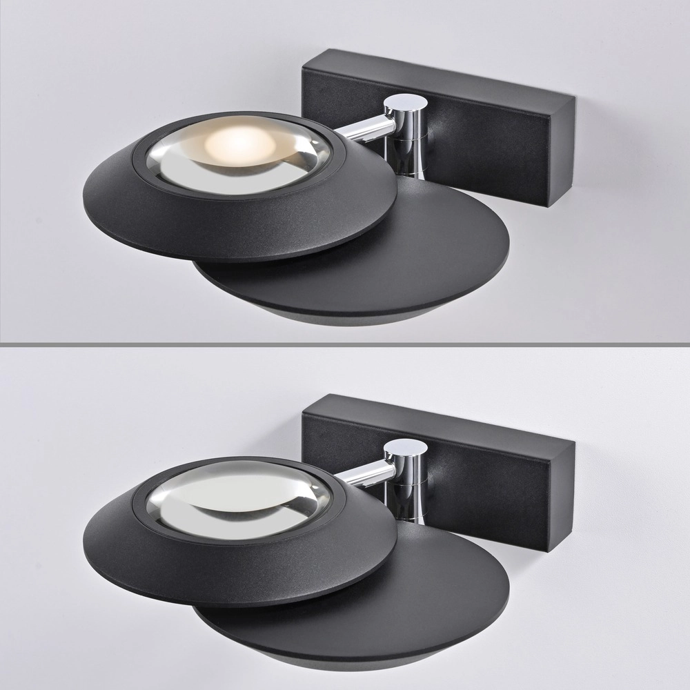 2L led wandlamp Pure Oculis black pearl Paul Neuhaus 4012248397008