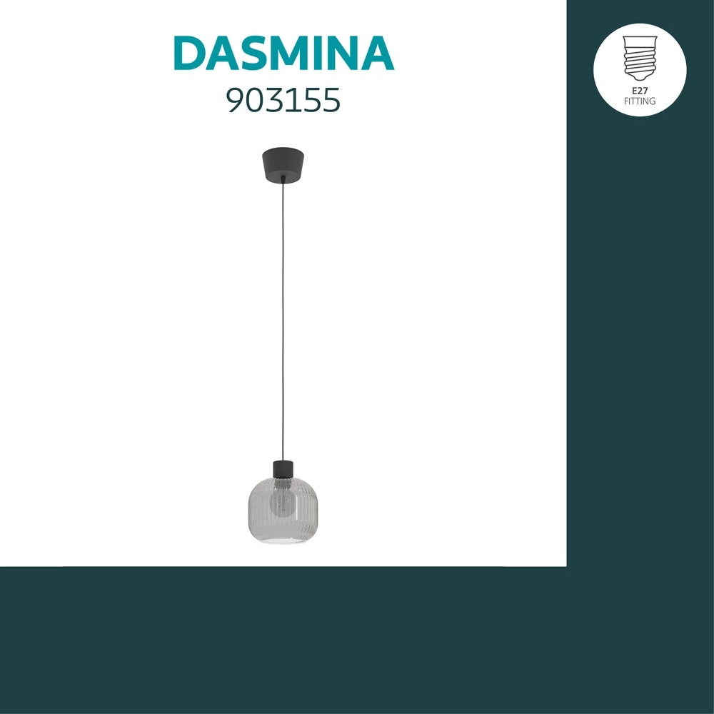 Design hanglamp Dasmina zwart Ø 20cm Eglo 9008606406272