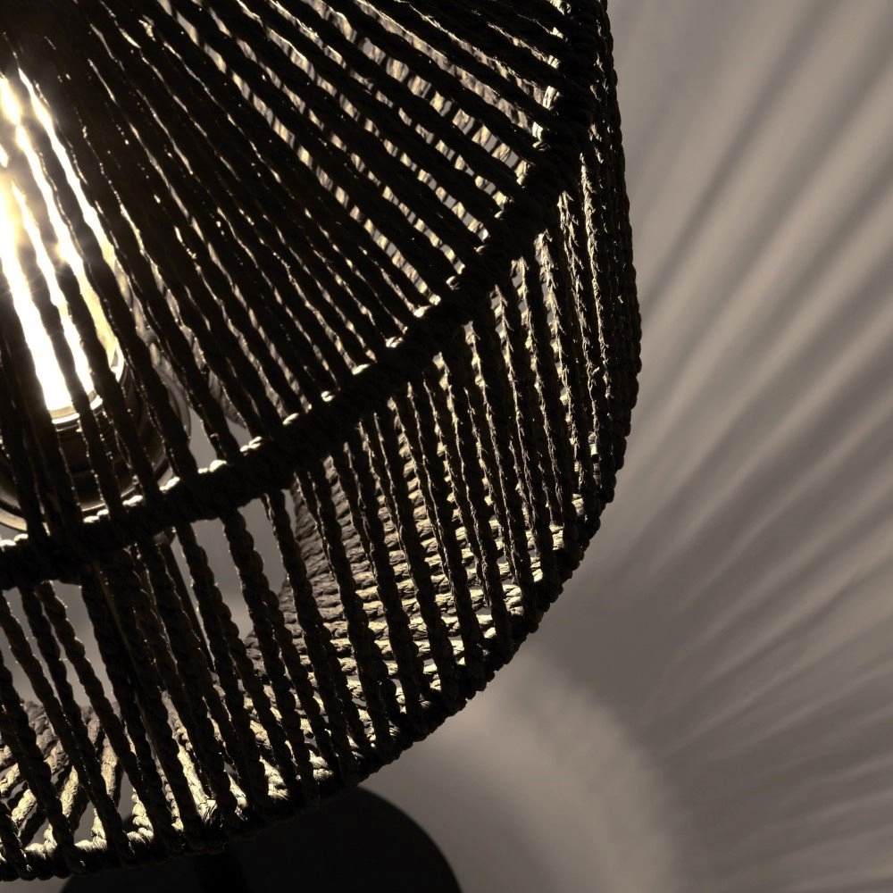 Zwarte tafellamp Wicker Searchlight 5053423171562