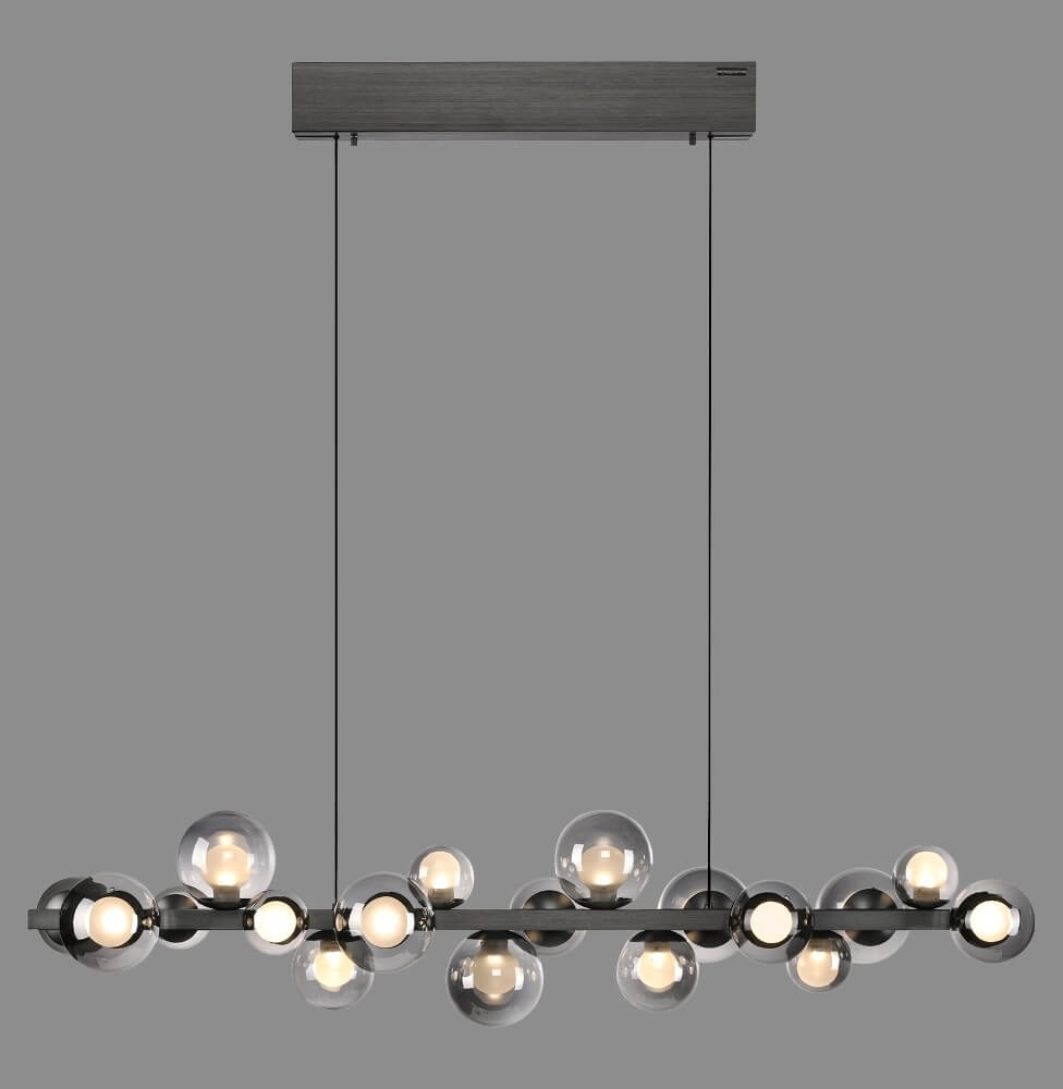 Unieke hanglamp Pure E-Popup 18-lichts grijs Paul Neuhaus 4012248384411