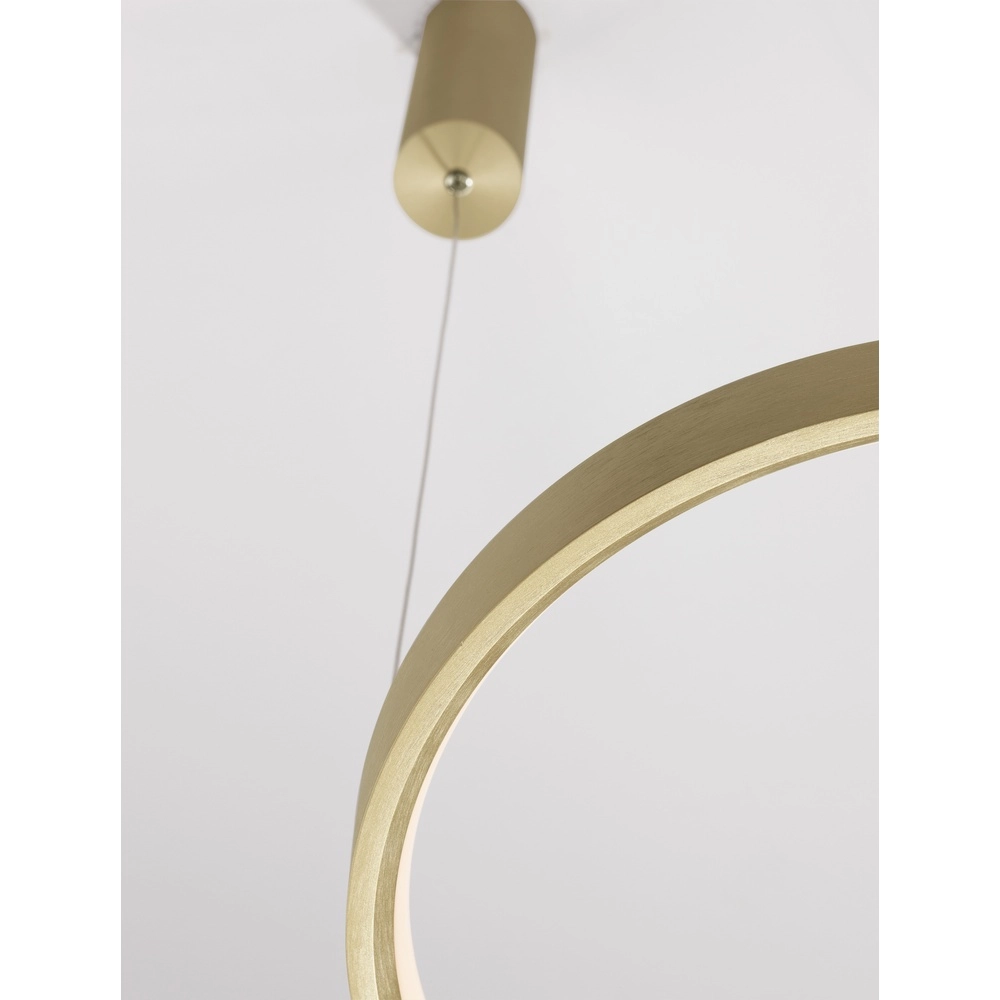 Ronde hanglamp Perrine goud Ø 40cm Lyora 5212017438409