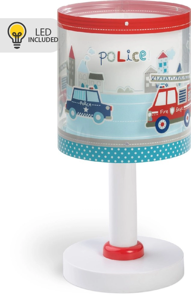 Kinderkamer tafellamp Police blauw