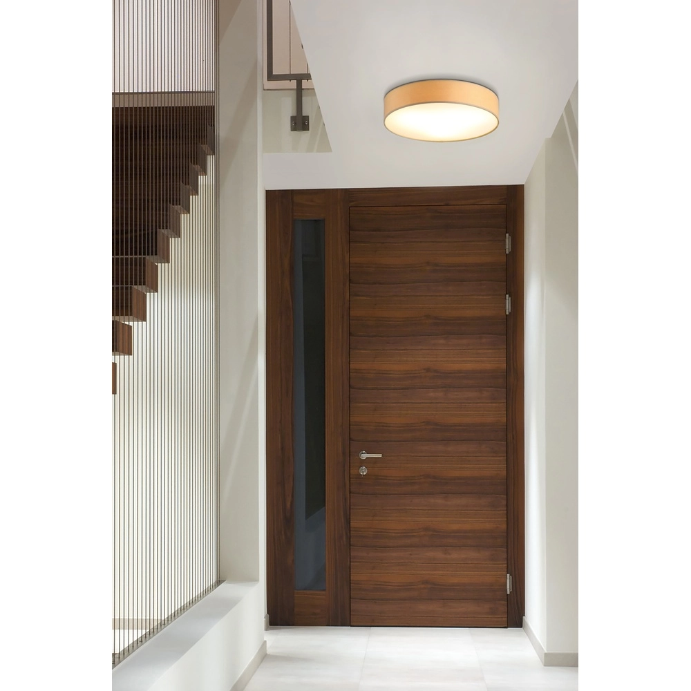 Plafondlamp Drum 50cm champagne velvet Searchlight 5053423300009