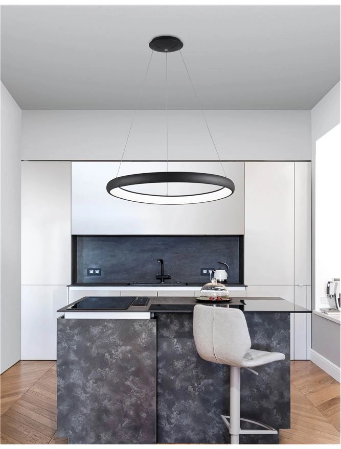 Design hanglamp Albi zwart Ø 81cm Lyora 5212017416865