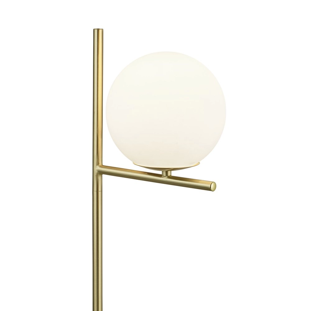 Tafellamp Pure 52cm mat messing met wit Trio 4017807436075