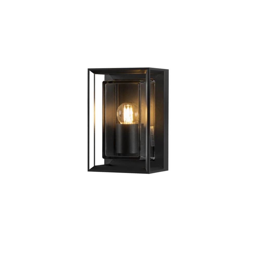 Landelijke wandlamp Brindisi zwart