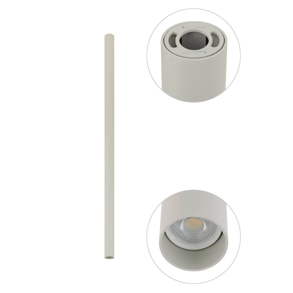 Lange opbouwspot Fourty L 90cm - lichtgrijs Lyora 5903139108959