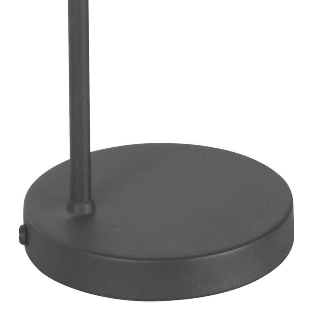 Zwarte tafellamp Tenebris met smoke glas Steinhauer 8712746178142