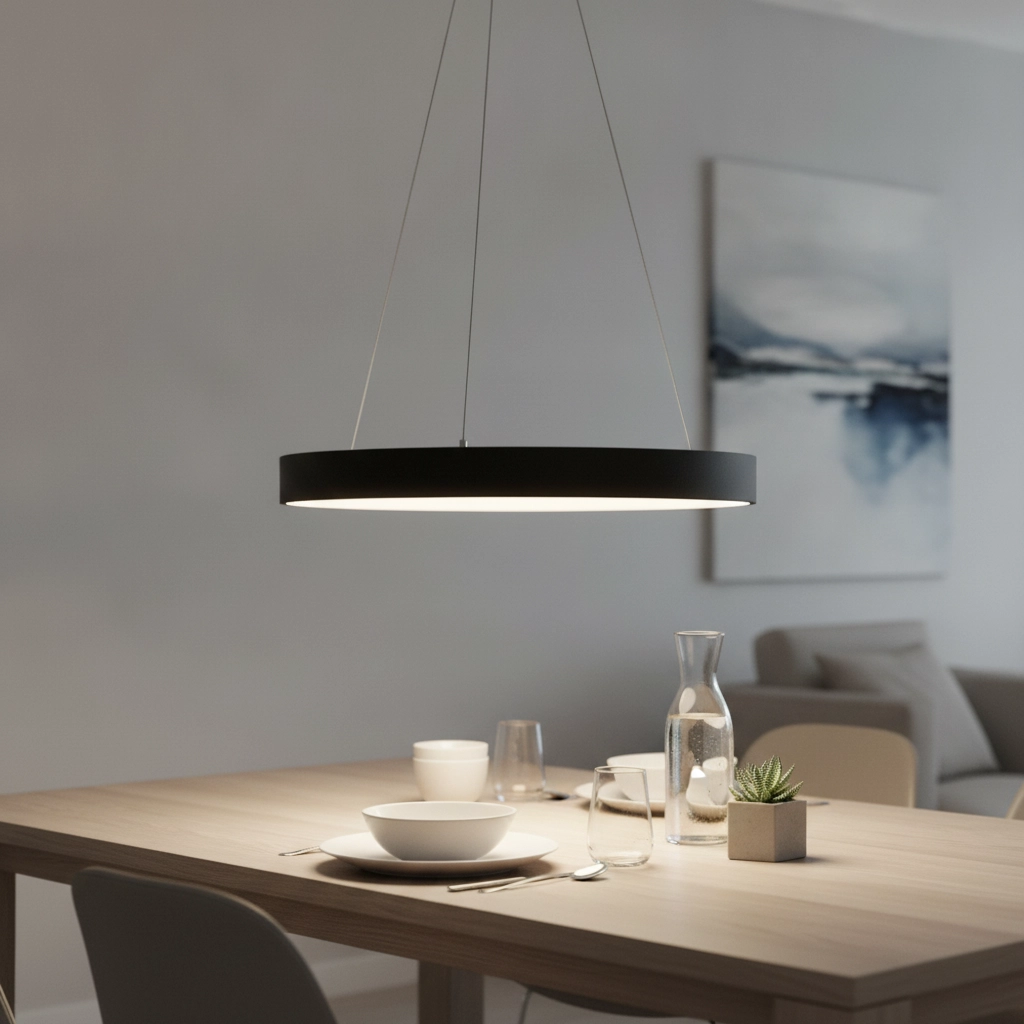Hanglamp Rando Thin zwart Ø 60cm