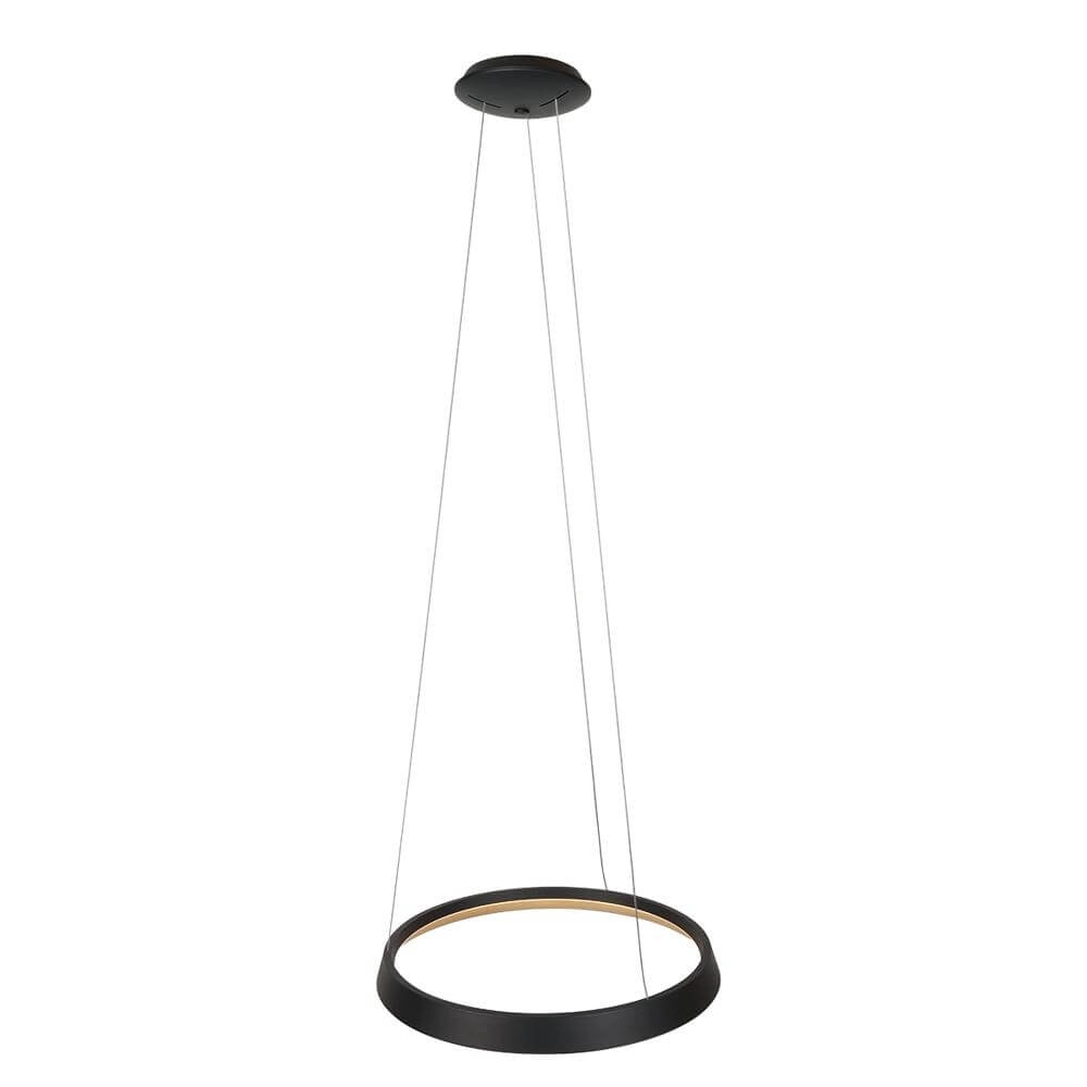 Strakke hanglamp Ringlux zwart Ø 60cm Steinhauer 8712746171976