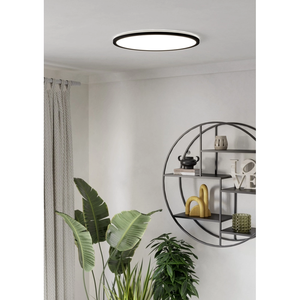 Badkamer lamp met remote Rovito-R rond - zwart - Ø 50cm Eglo 9008606329991