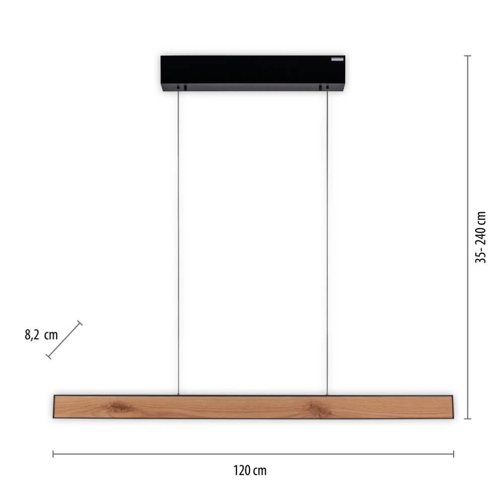 Design hanglamp Pure E-Motion hout Paul Neuhaus 4012248372937