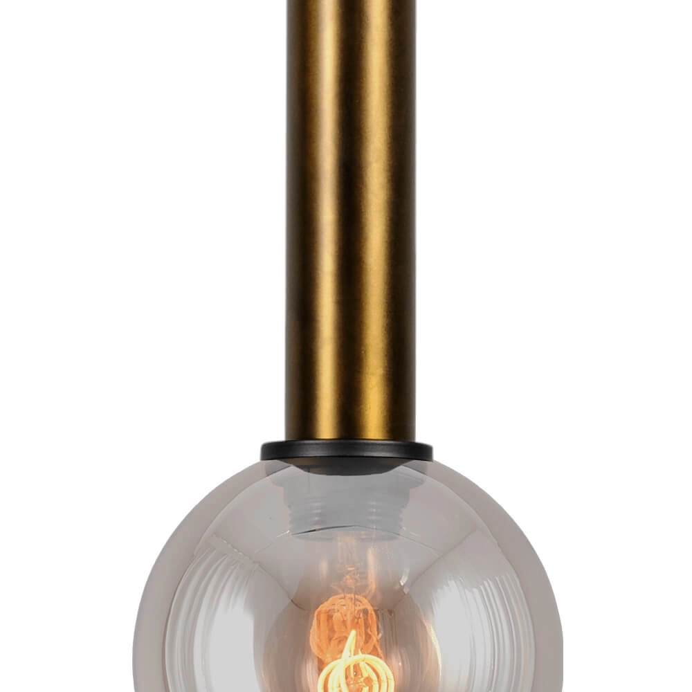 Hanglamp Ø 15cm Bella 2 Antiek messing met goud glas Masterlight 8718121334035