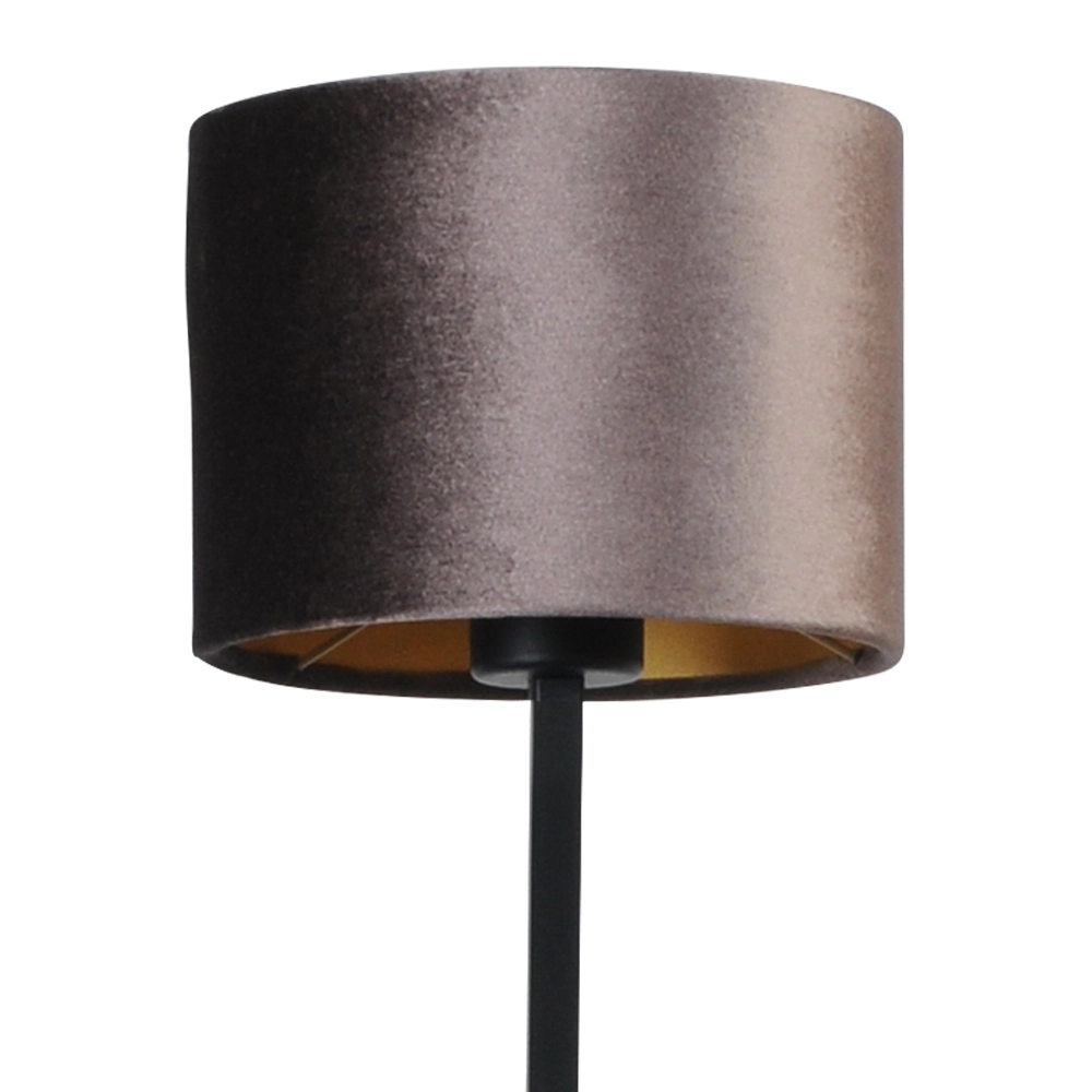 Zwarte tafellamp Venus met bruine lampenkap Masterlight 8718121218267