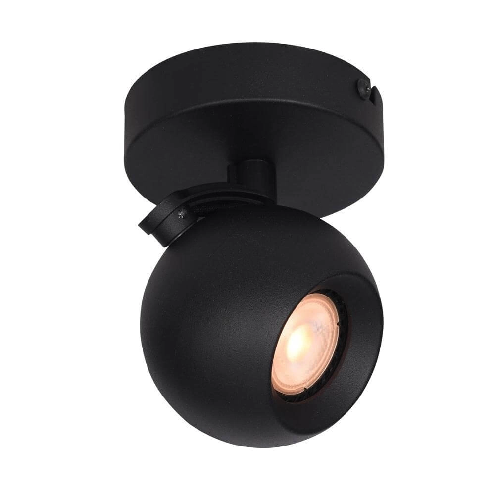 Plafondlamp Bolero bol 1-lichts zwart