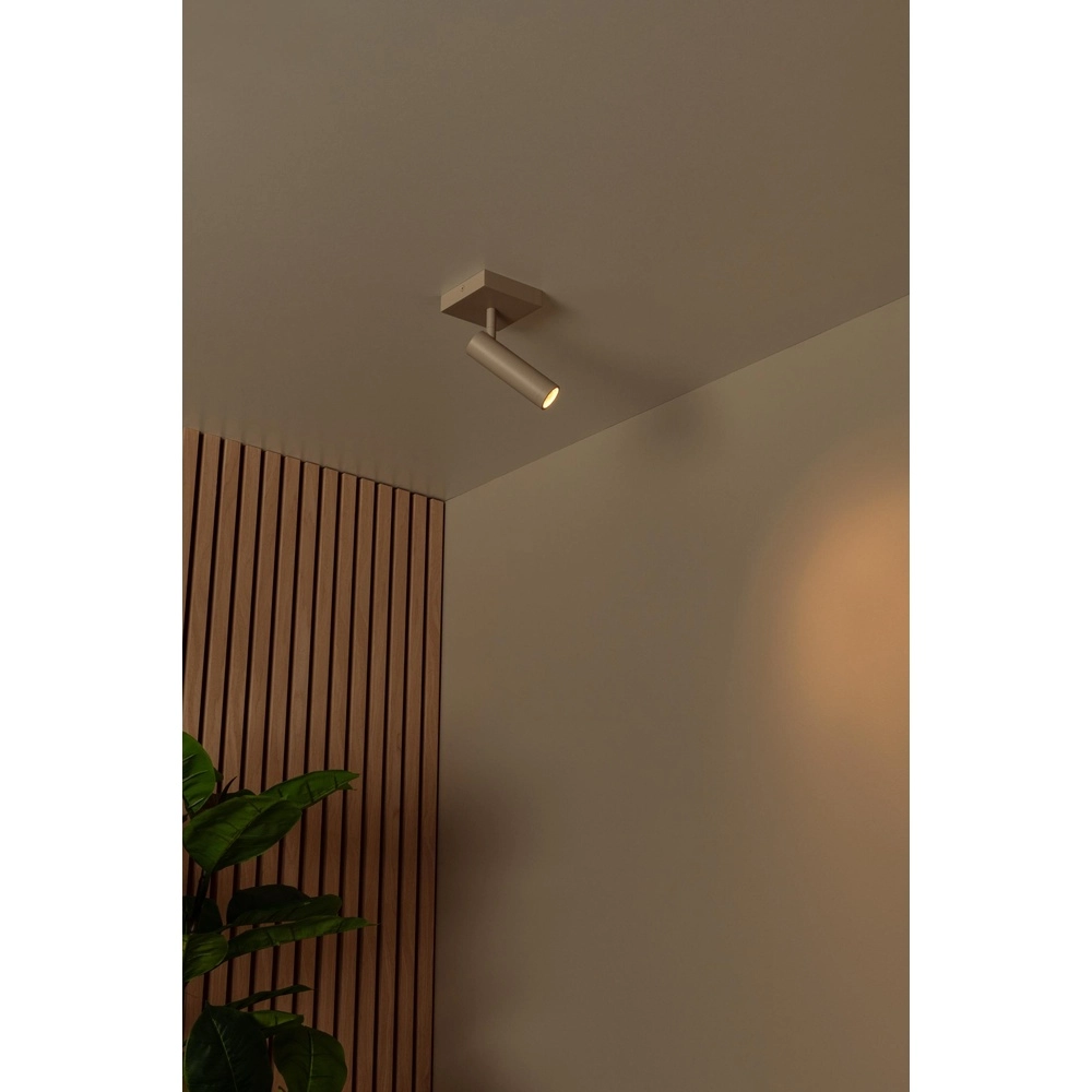 Strakke plafondlamp Grado zand bruin Lucide 5411212221704
