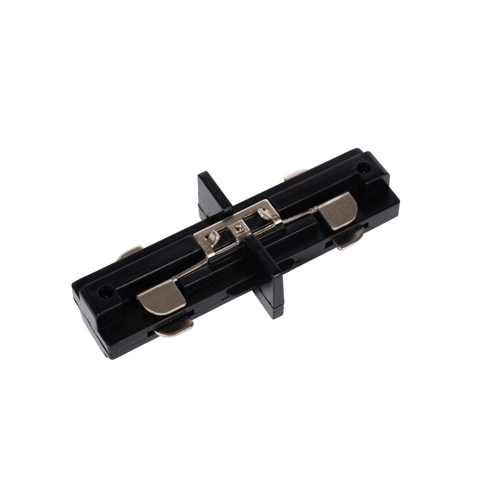Rail connector recht Track 1-fase zwart