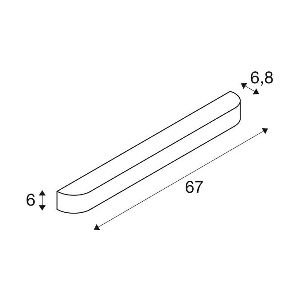 Led armatuur Arlina 67cm Up - Down metaalgrijs SLV 4024163216487