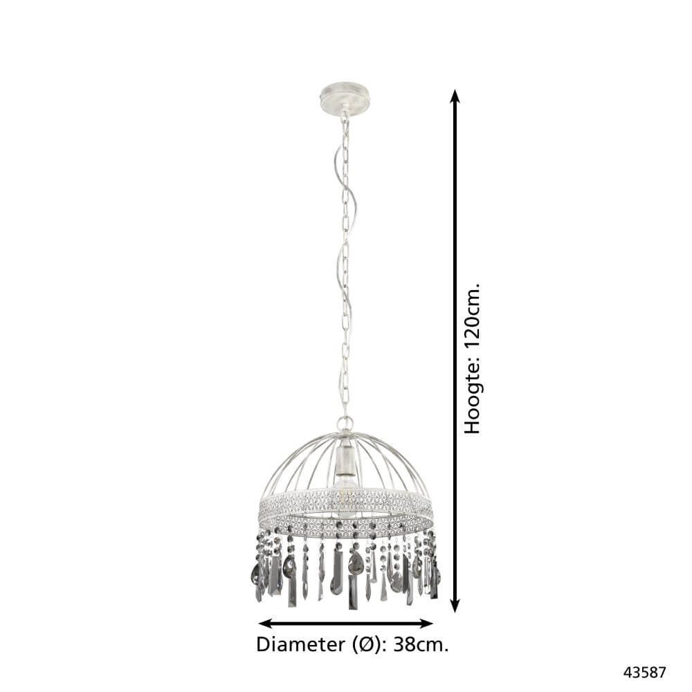 Antieke hanglamp Steeleville Ø 41cm Eglo 9002759435875