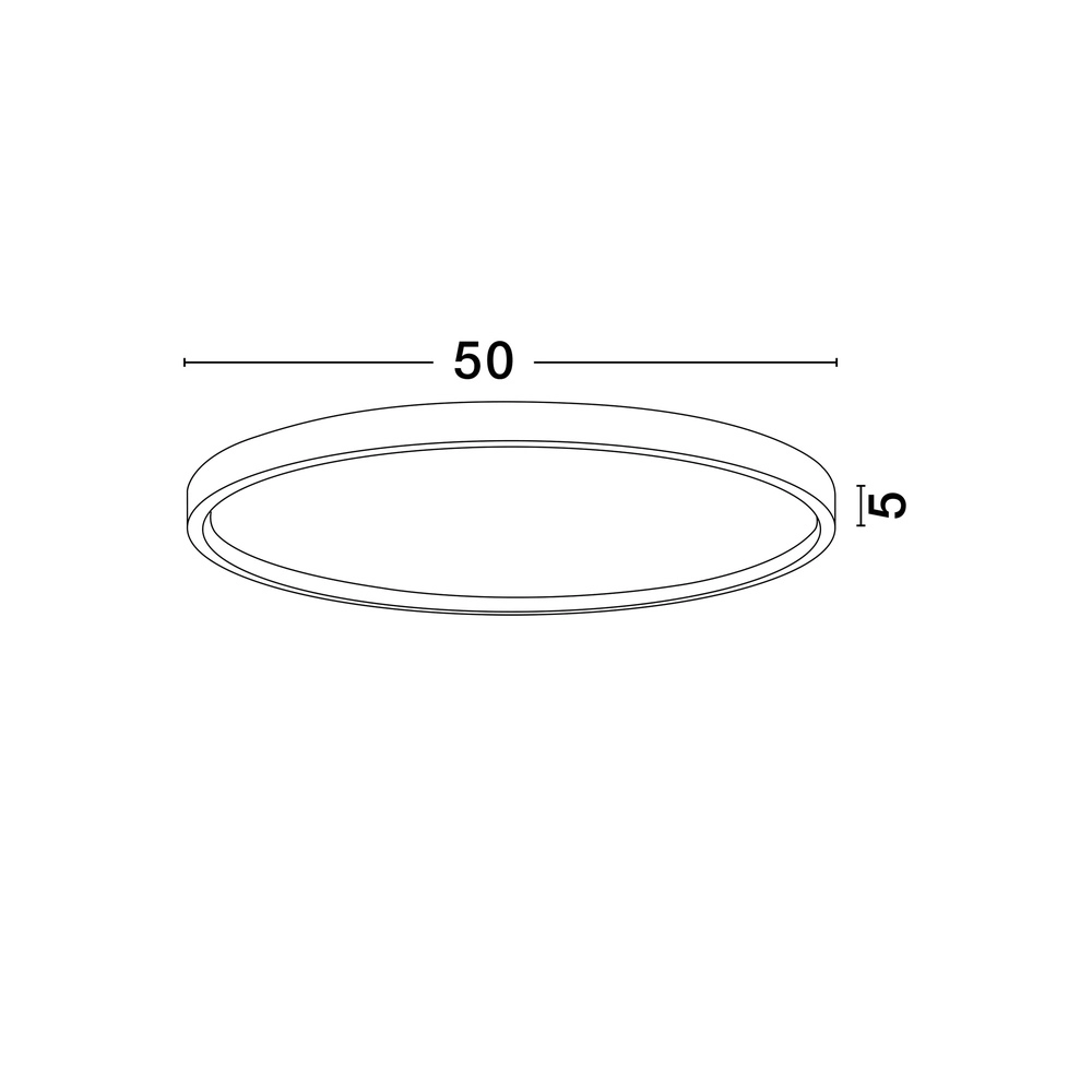 Plafonniere Istos Ø 50cm wit Lyora 5212017448903