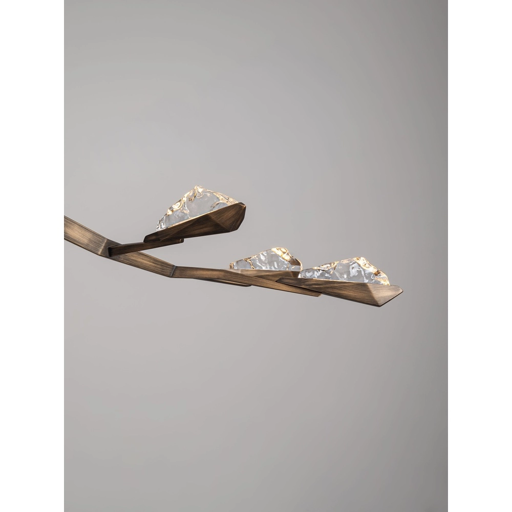 Antieke hanglamp Greta antiek messing 137,5cm Lyora 5212063500334