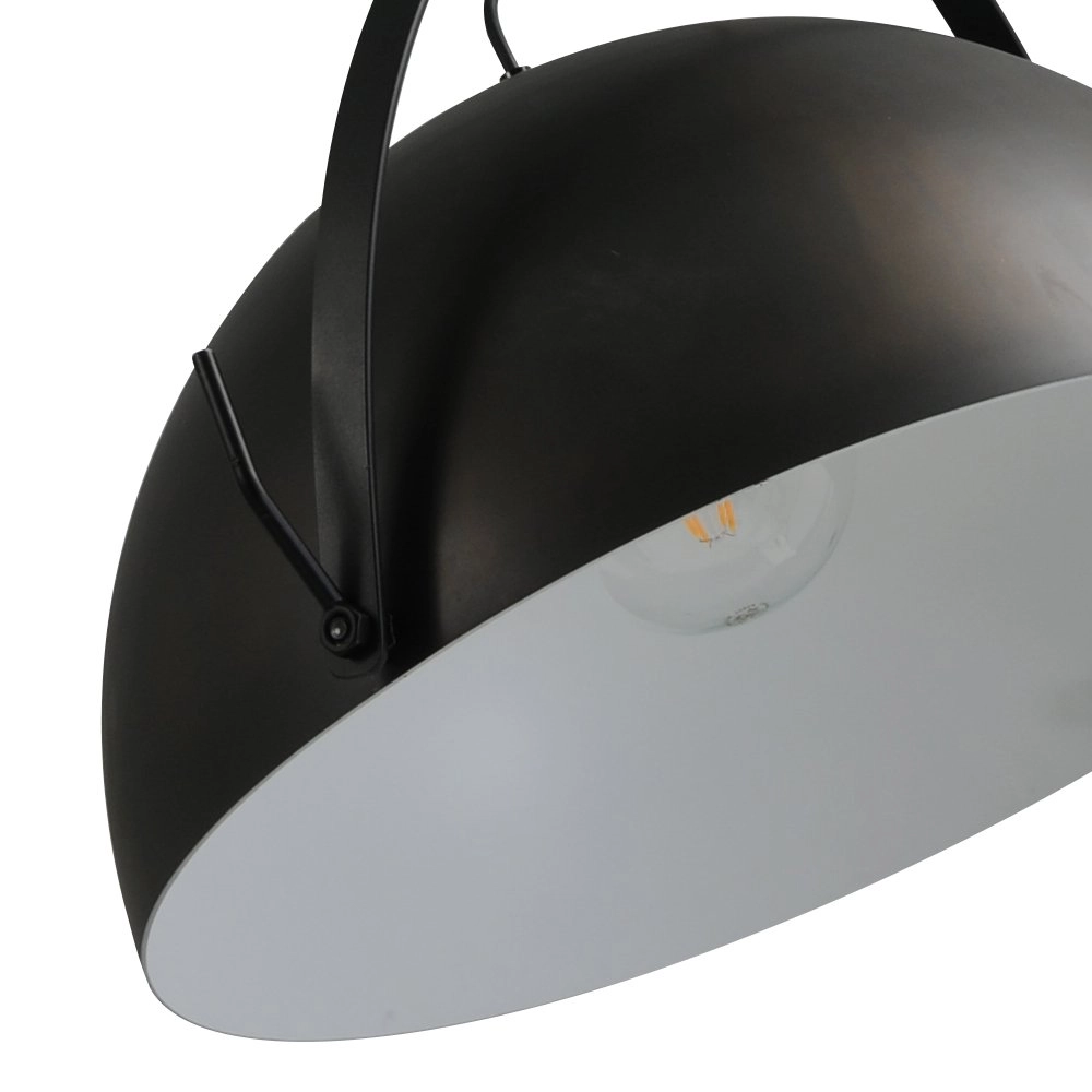 Landelijke hanglamp Larino 50 retro zwart met wit Masterlight 8718121234458