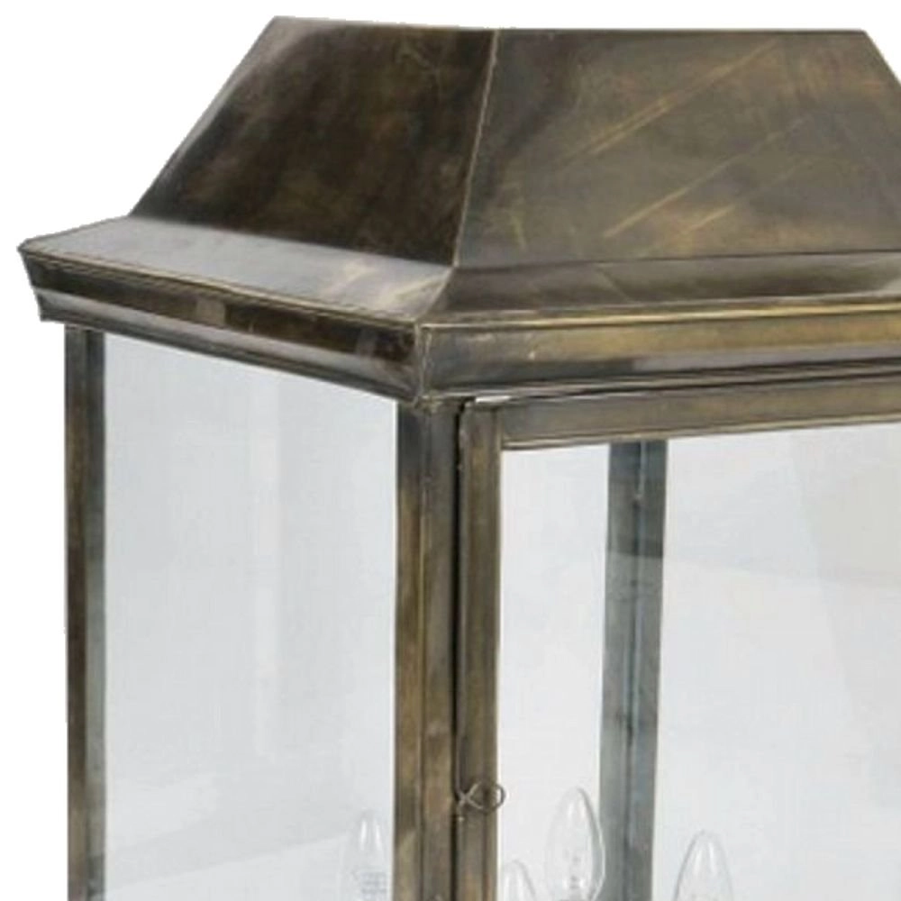 Landelijke buitenlantaarn Strathmore L gepoetst koper (PBUL) Limehouse 8716803507104