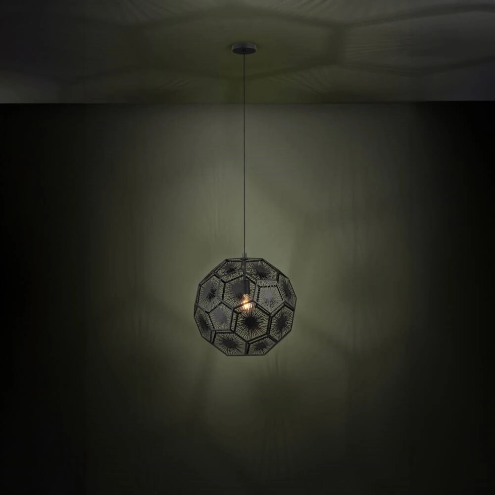 Zwarte hanglamp Skoura 1 Ø 50cm Stars of Light 9002759396190