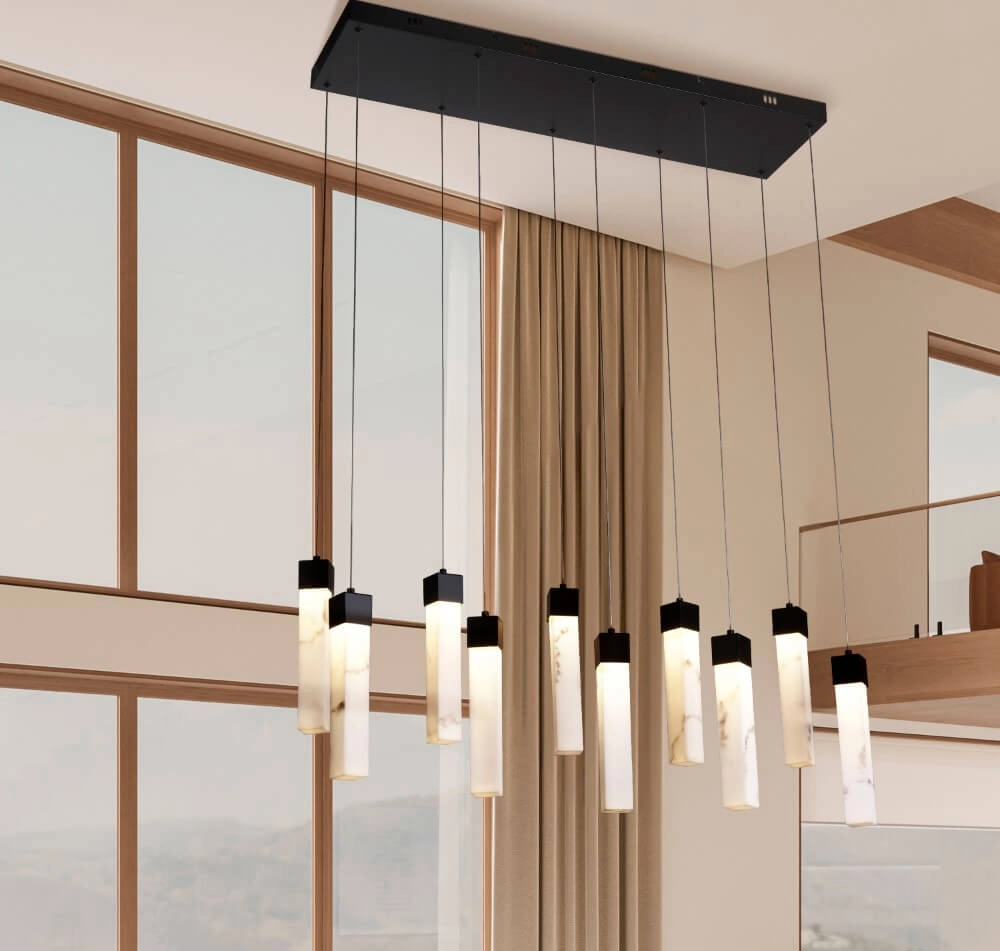 13-lichts hanglamp Moonbeam zwart Searchlight 5053423273785