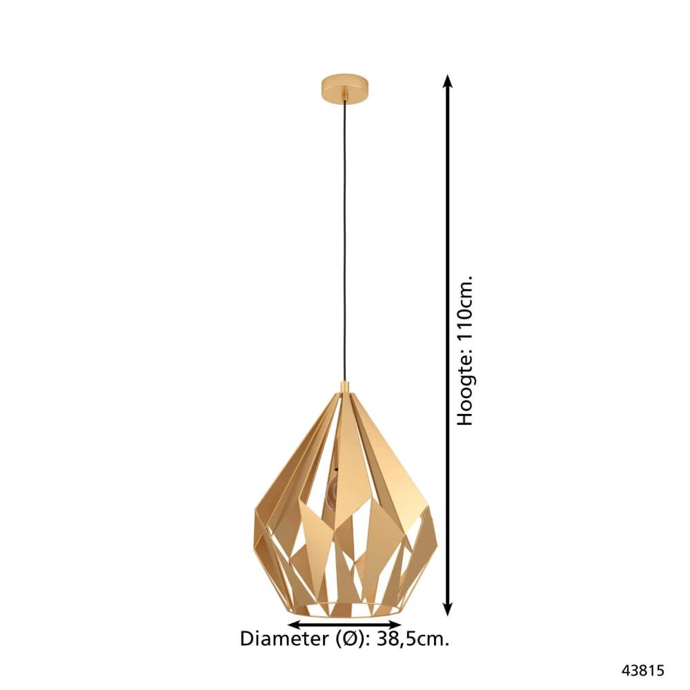 Gouden hanglamp Carlton Ø 38,5cm Eglo 9002759438159