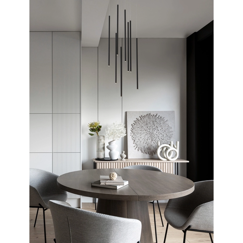 Design hanglamp Elettra 8-lichts zwart Lyora 5212017446077