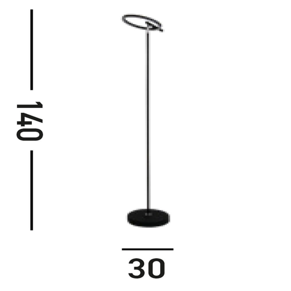 Moderne vloerlamp Space zwart Searchlight 5053423274713