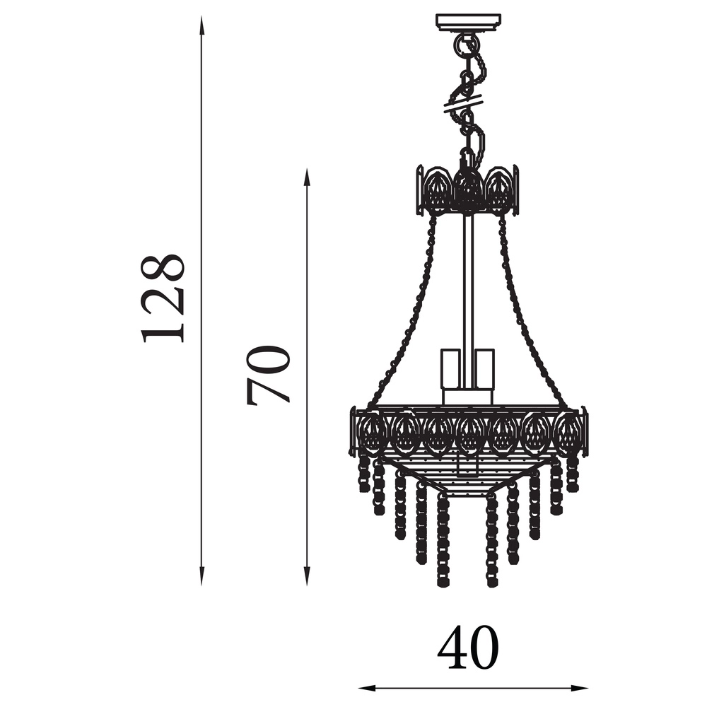Kroonluchter Louis goud Ø 40cm Searchlight 5053423274607