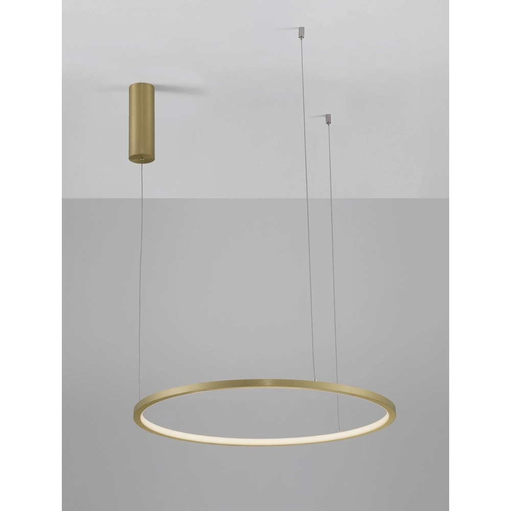 Round pendant lamp Tarquin gold Ø 60cm Lyora 5212017438270