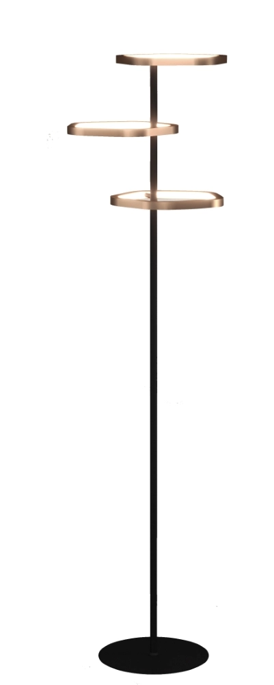 Unieke vloerlamp Estrella zwart met bruin