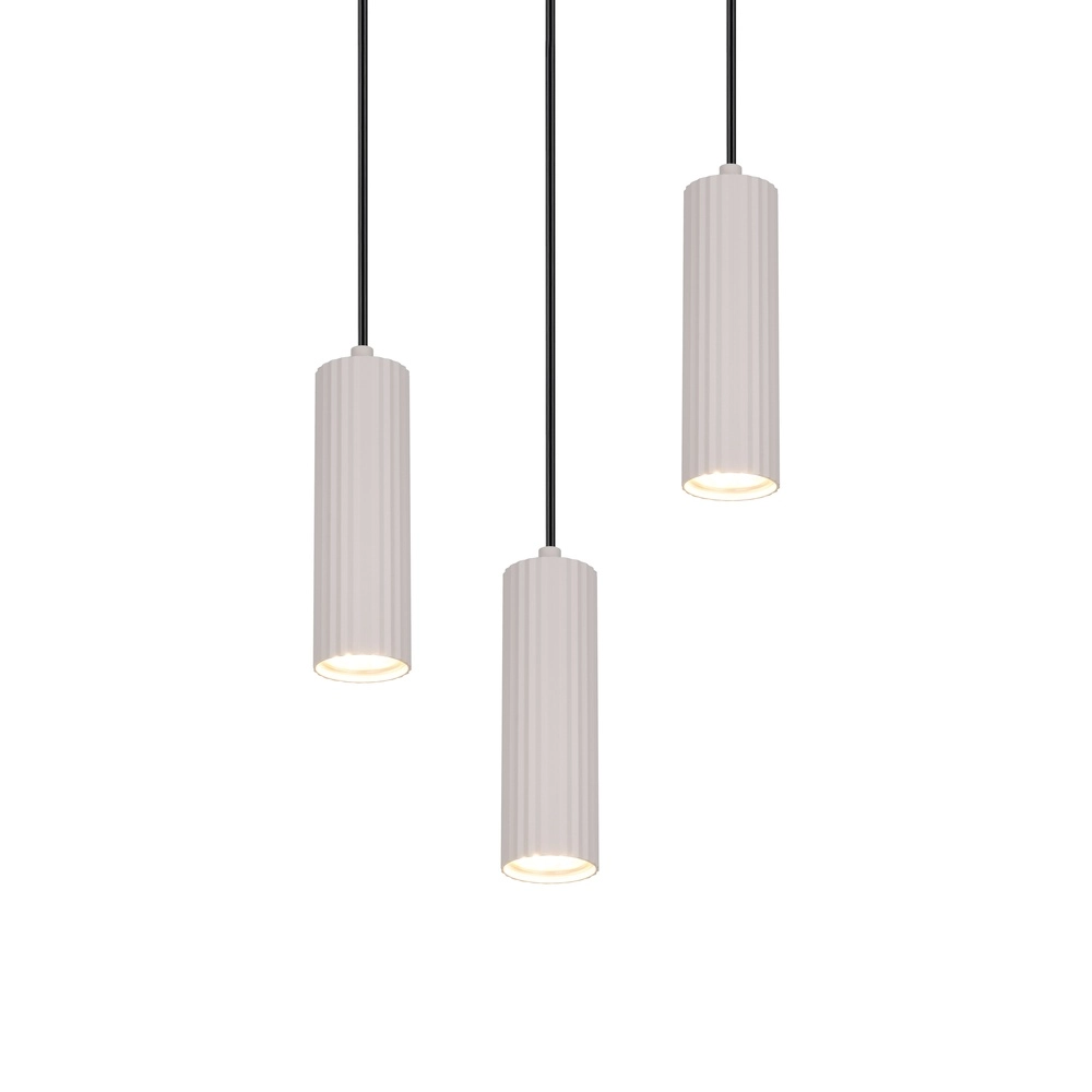 3-lichts hanglamp Soka grijs Trio 4017807658613