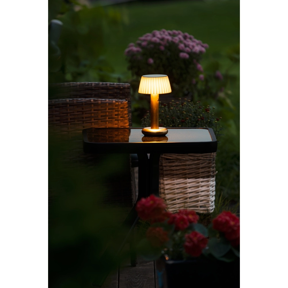 Gouden tafellamp Grasse oplaadbaar KonstSmide 7318300030416