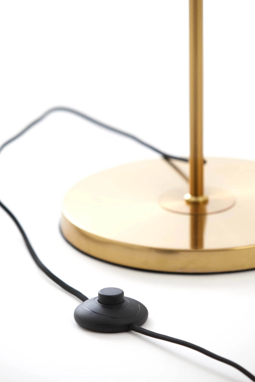 Gouden vloerlamp Medina met smoke glas Light & Living 8717807696979