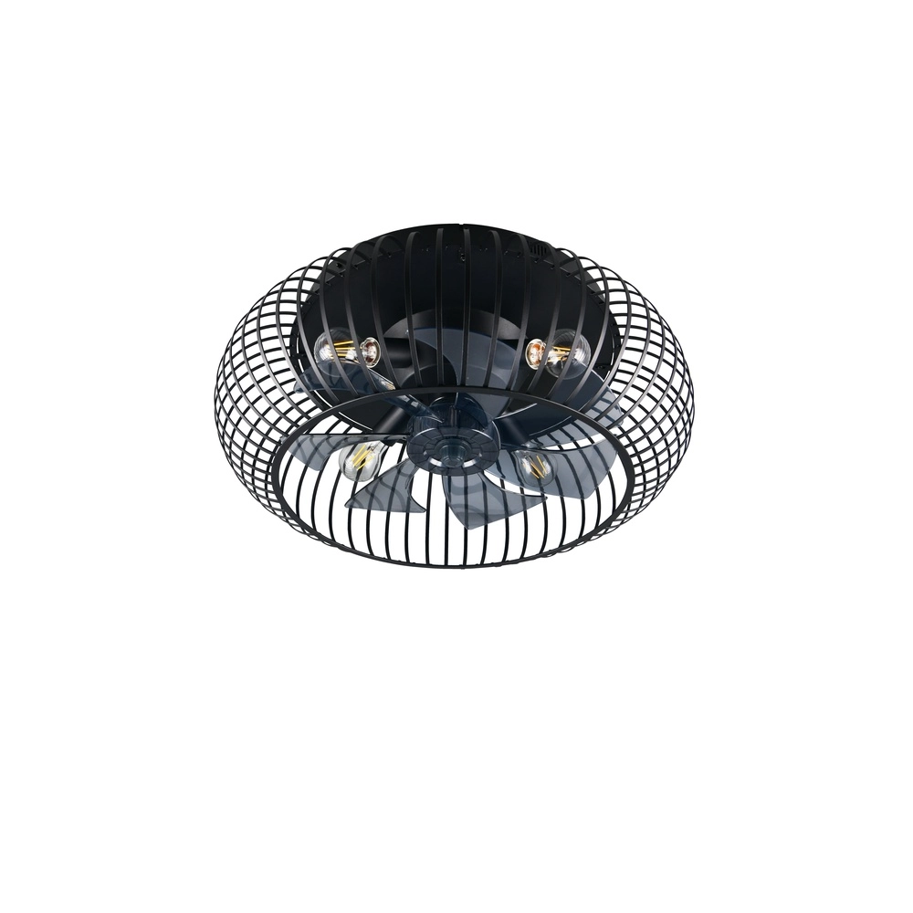 Zwarte ventilator Johanna Ø 61cm Trio 4017807688115