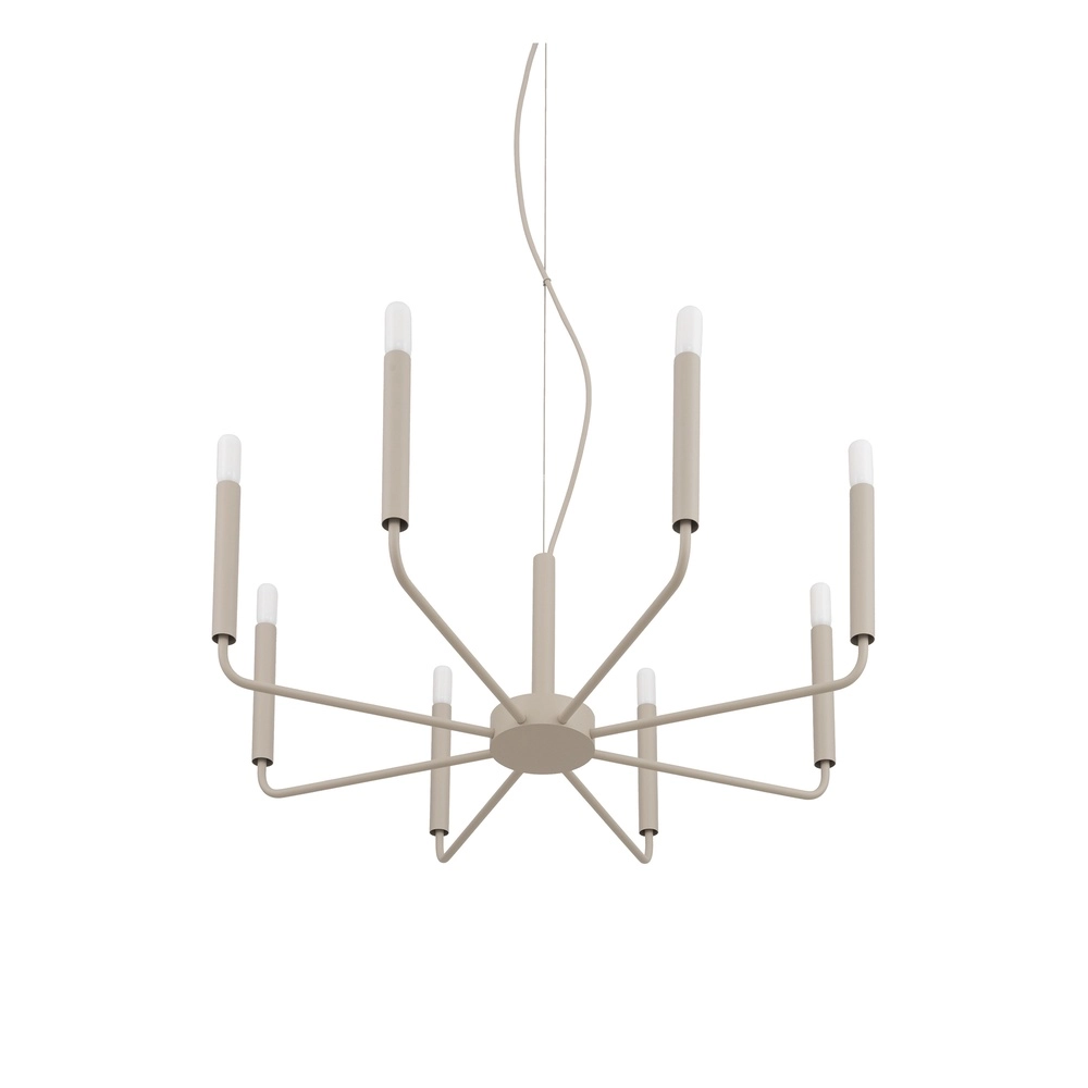 Moderne kroonluchter Orto zand bruin Ø 73cm Lyora 5903139125253