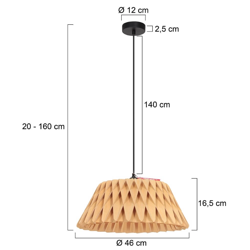 Beuken hanglamp Maze Ø 46cm Steinhauer 8712746170436