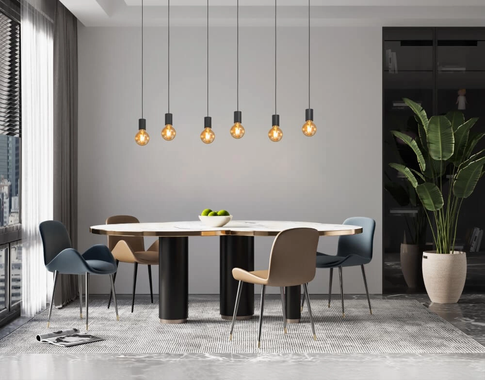 6-lichts hanglamp Huebro langwerpig Stars of Light 9008606261352