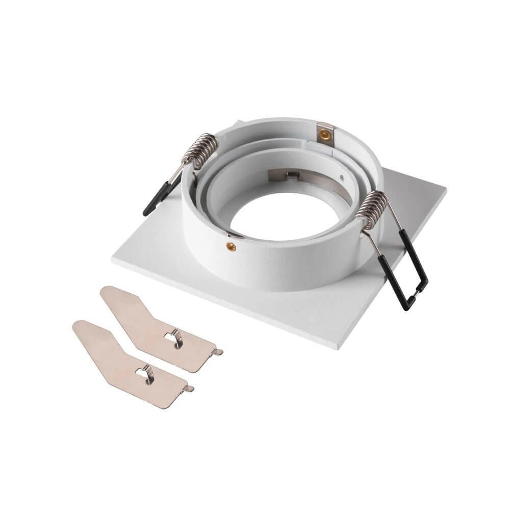 Inbouwring New Tria 75 vierkant wit - zonder fitting SLV 4024163276405