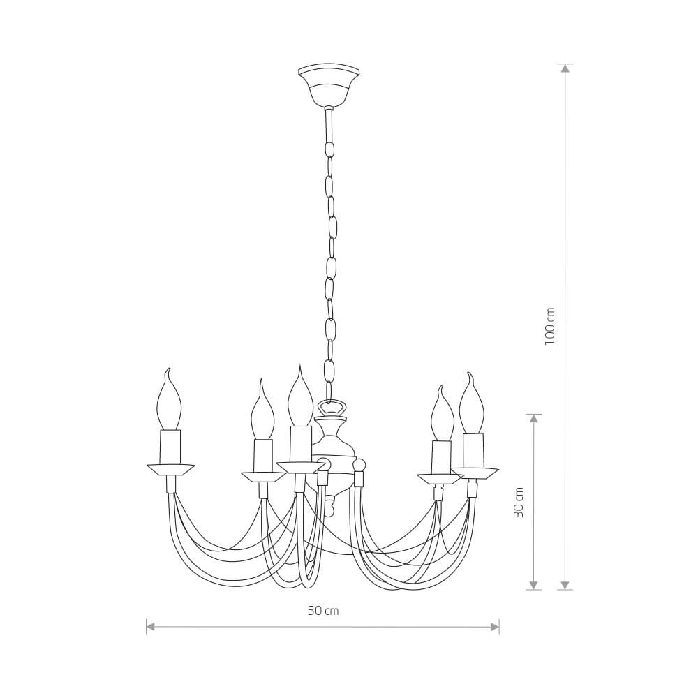 Bronskleurige kroonluchter Ares Lyora 5903139205993