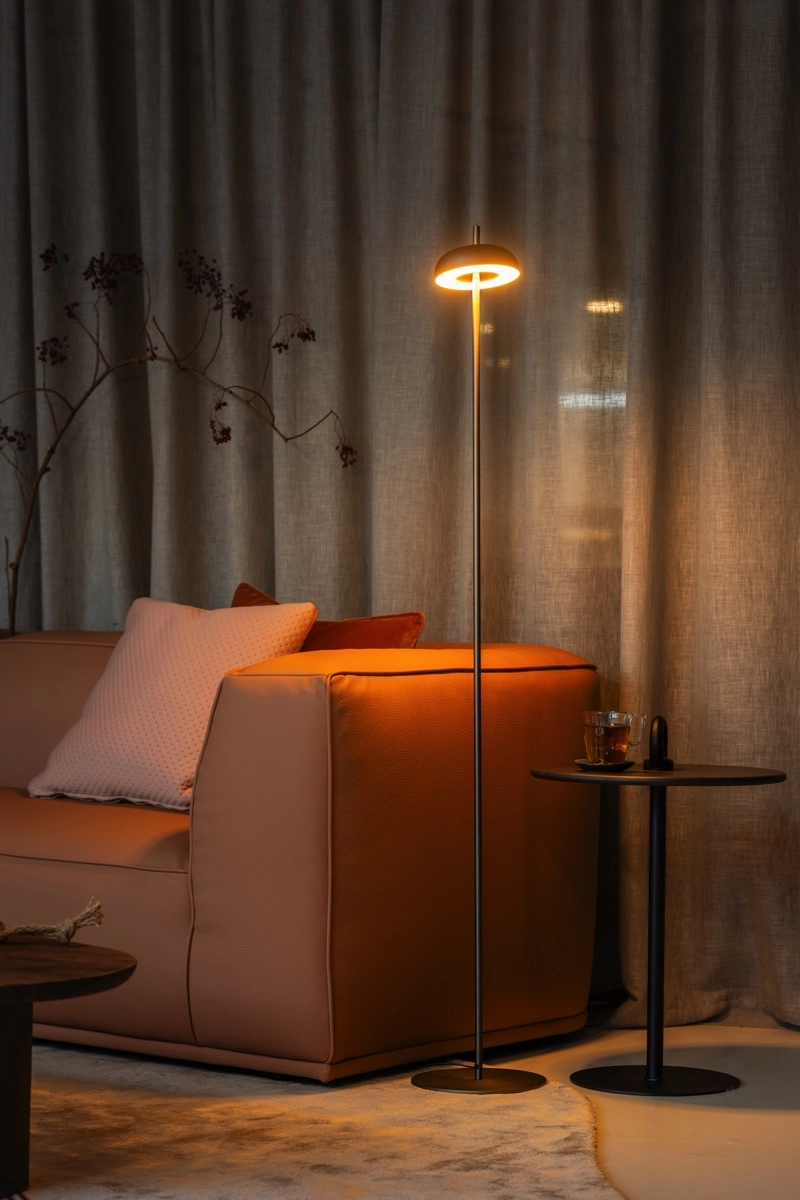 Led vloerlamp Maureen nikkel zwart ETH 8720195310891