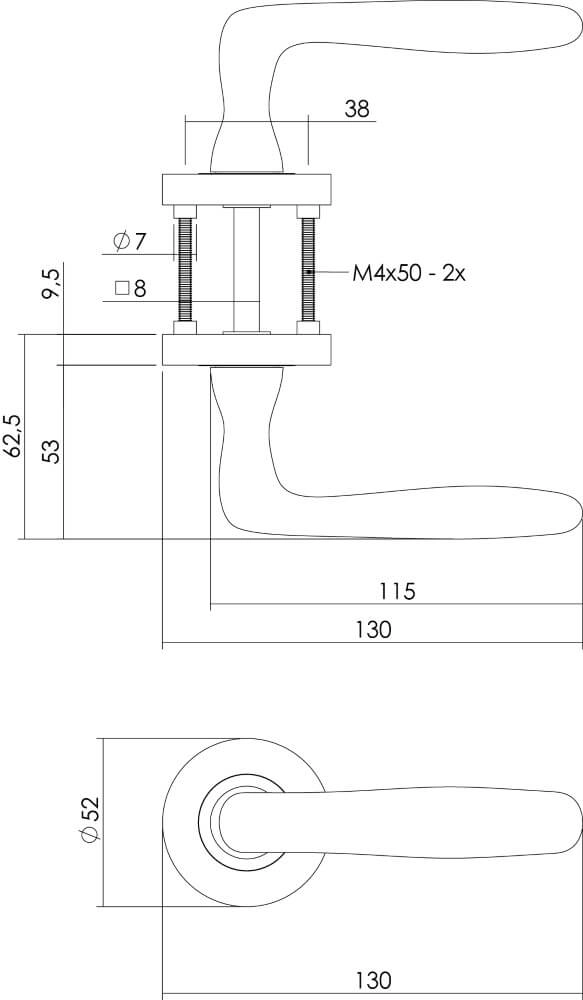Deurklink Bjorn nikkel mat Intersteel 8714186144008
