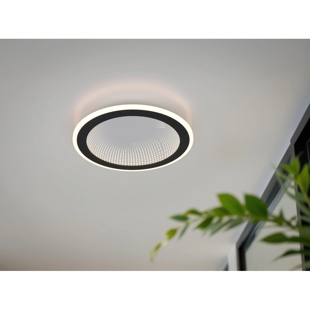 Design plafondlamp Glace zwart Trio 4017807645705